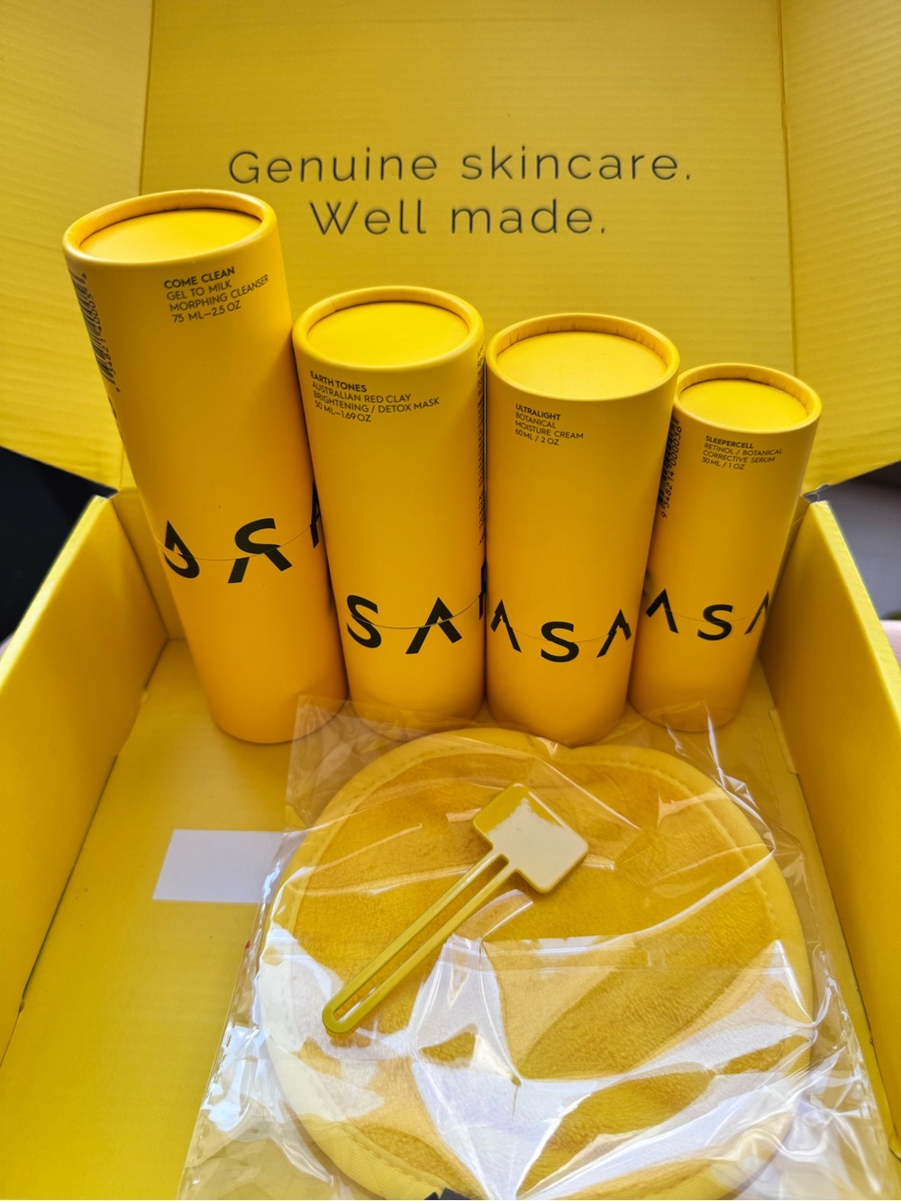 💛 ASARAI Skincare 4-Piece Set + Accessories – New in Box